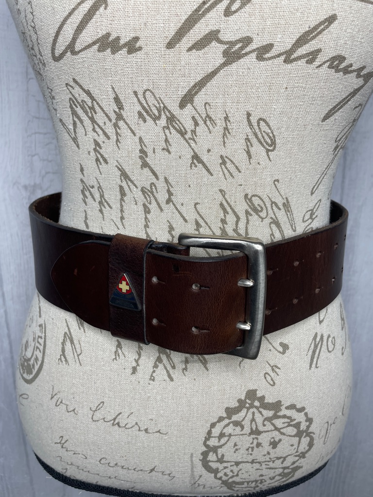 Post Card Leather Belt. Made In Italy.